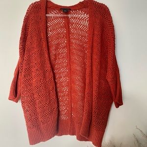 Burnt Orange Tahari Cardigan